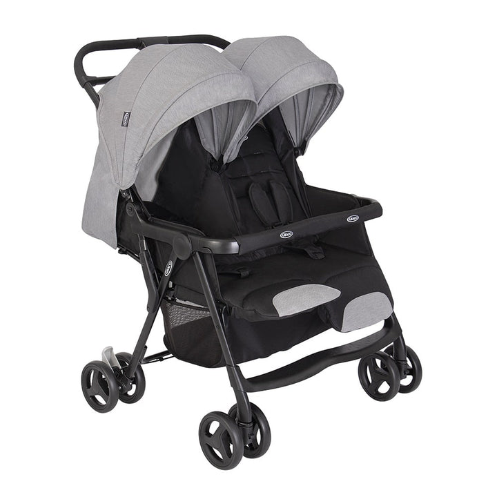 Graco double pushchairs Graco Duorider Double Pushchair With Raincover - Steeple Gray