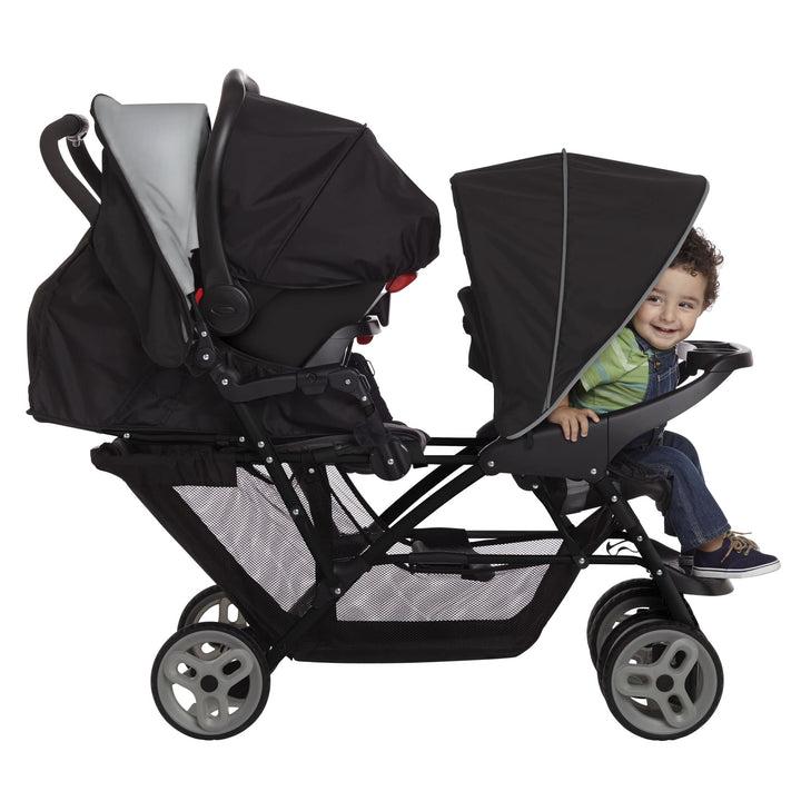 Graco Pushchairs Graco Stadium Duo Tandem Stroller - Black/Grey