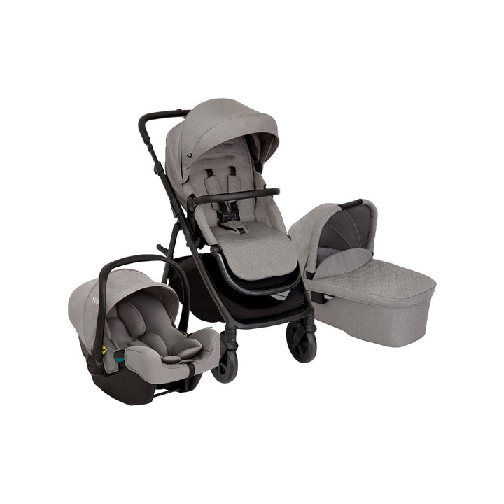 Graco Travel Systems Graco Near2me DLX TRIO With Raincover & Snuglite i-Size R129 Infant Car Seat - Ash