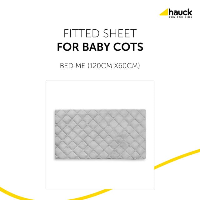 Hauck Bed Me Travel Cot Fitted Sheet Beige 120x60cm UK Baby Centre