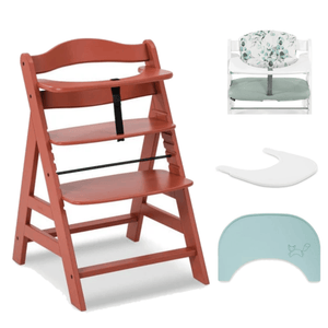 Hauck Nursing & Feeding Hauck Alpha+ Wooden Highchair Bundle - Cork