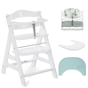 Hauck Nursing & Feeding Hauck Alpha+ Wooden Highchair Bundle - White