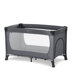 Hauck Dream N Play Plus Travel Cot Grey | Padded Mattress Included