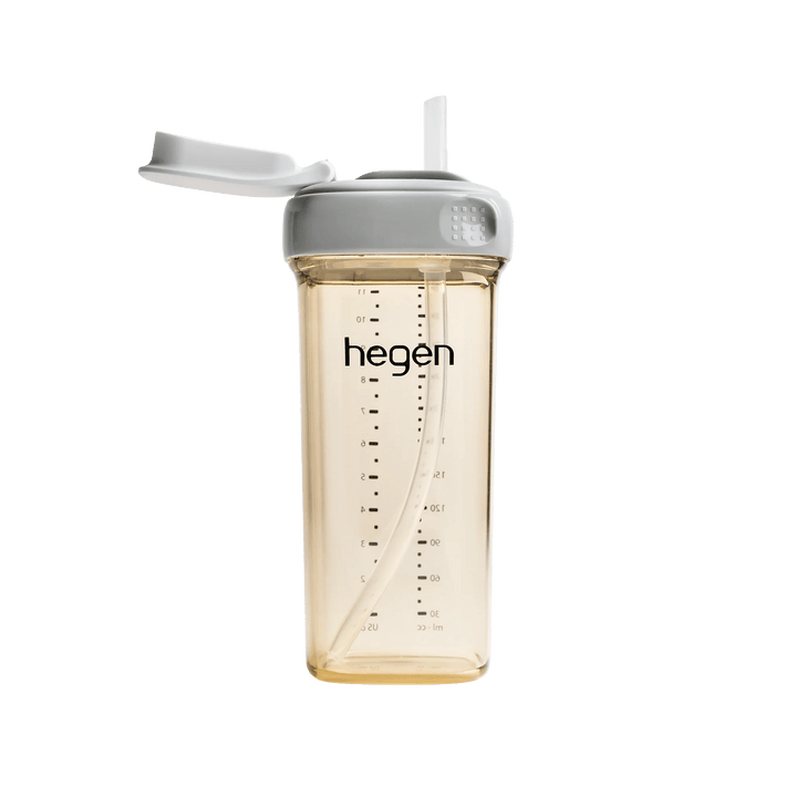 Hegen Baby Bottles Hegen Straw Cup (330ml/11oz) - Grey