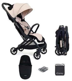 iCandy Compact Strollers iCandy Pip Stroller with Footmuff - Latte