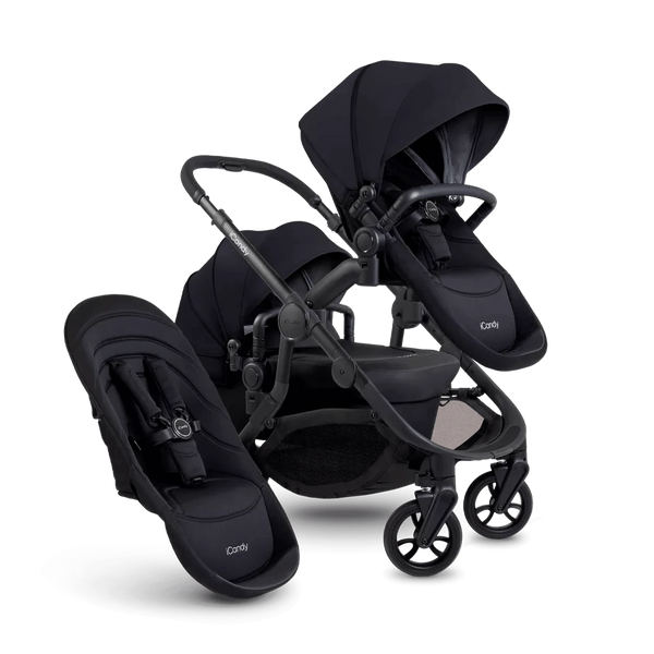 iCandy double pushchairs iCandy Orange 4 Double Pushchair - Black Edition