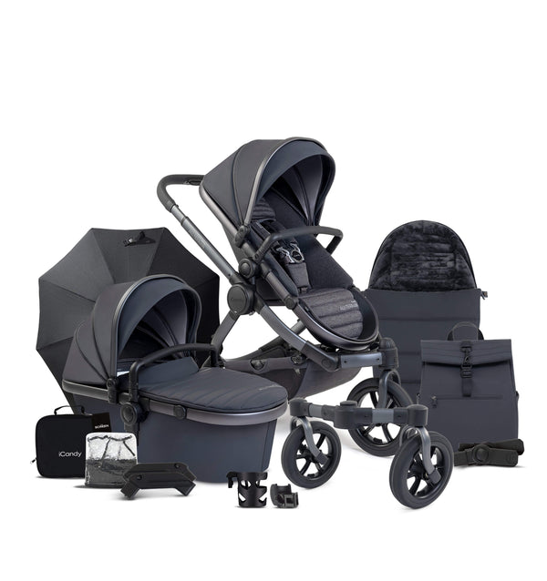 iCandy Prams & Pushchairs iCandy Peach 7 All-Terrain Complete Bundle - Storm