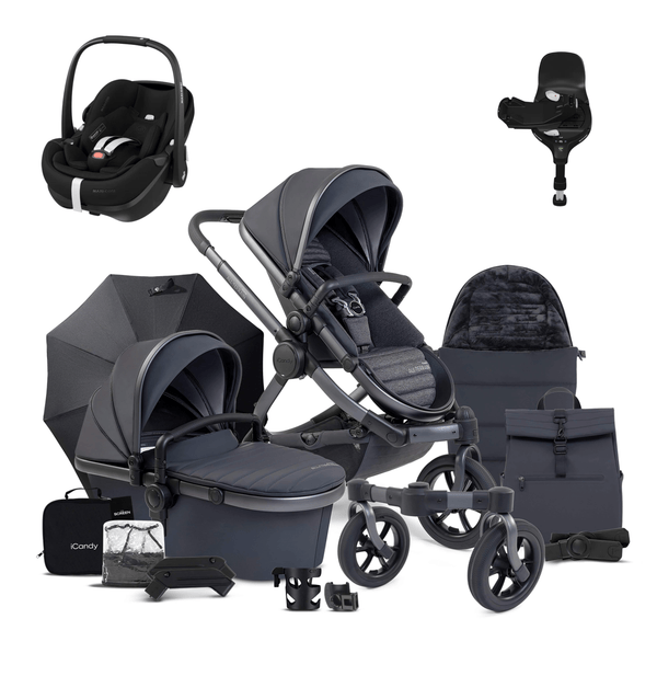 iCandy Prams & Pushchairs iCandy Peach 7 All-Terrain (Pebble 360 PRO2) Travel System - Storm