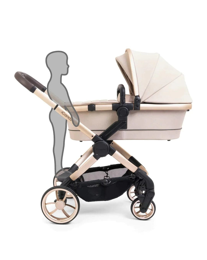 iCandy Prams & Pushchairs iCandy Peach 7 Complete Bundle - Biscotti (Black Parasol)