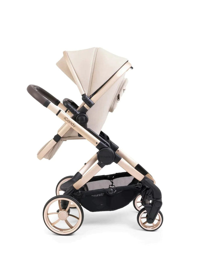 iCandy Prams & Pushchairs iCandy Peach 7 Complete Bundle - Biscotti (Black Parasol)