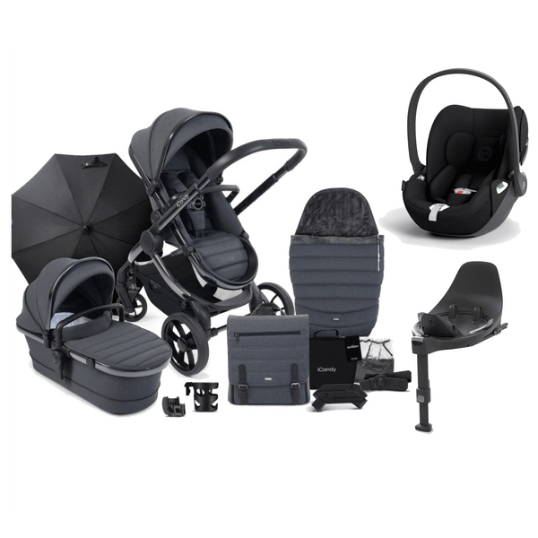iCandy Travel Systems iCandy Peach 7 Cybex Cloud T Complete Travel System Bundle - Dark Grey