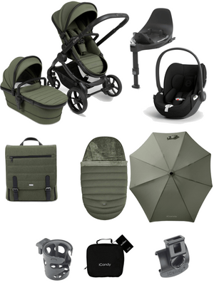 iCandy Travel Systems Icandy Peach 7, Cybex Cloud T Complete Travel System Bundle - Ivy