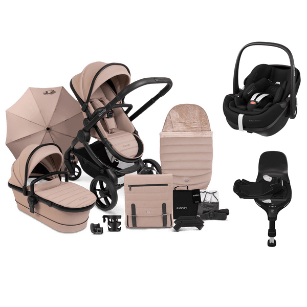 iCandy Travel Systems iCandy Peach 7 Cybex Pebble 360 PRO Complete Travel System Bundle - Cookie