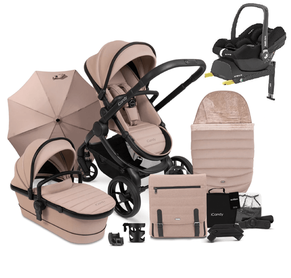 iCandy Travel Systems iCandy Peach 7 Maxi Cosi Cabriofix i-Size Travel System Bundle - Cookie