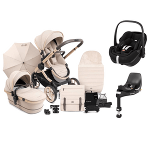 iCandy Travel Systems iCandy Peach 7 Maxi Cosi Pebble 360 PRO 2 Complete Travel System Bundle - Biscotti