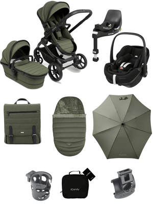 iCandy Travel Systems iCandy Peach 7, Maxi Cosi Pebble 360 PRO 2 Complete Travel System Bundle - Ivy