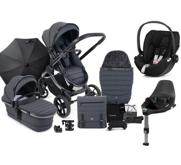 iCandy Travel Systems iCandy Peach 7, Pebble 360 PRO Complete Travel System Bundle - Dark Grey