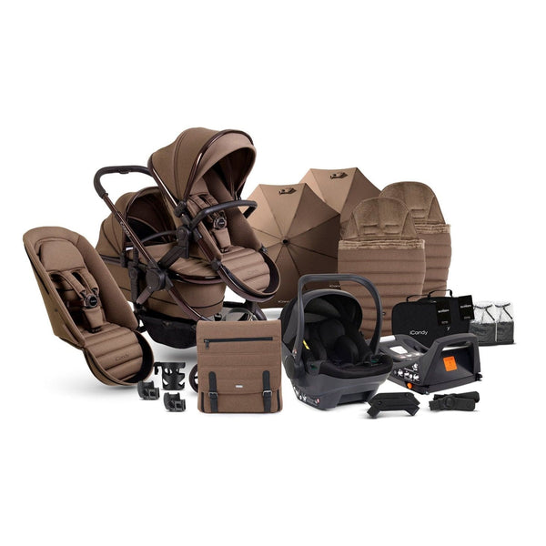 iCandy Wheels iCandy Peach 7 Double Travel System (Cocoon) Bundle - Coco