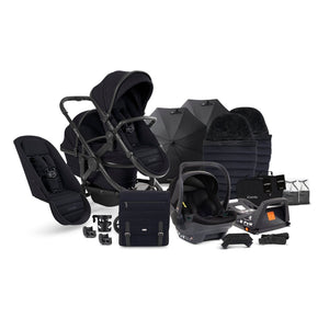 iCandy Wheels iCandy Peach 7 Double Travel System (Cocoon) Bundle - Jet / Black Edition