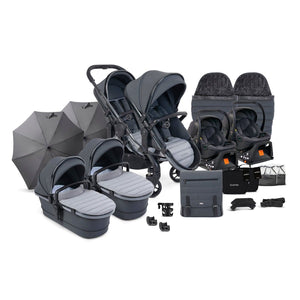 iCandy Wheels iCandy Peach 7 Twin Travel System (Cocoon) Bundle - Phantom / Truffle