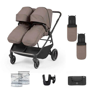 Ickle Bubba double pushchairs Ickle Bubba Altair Double Pram - Mink