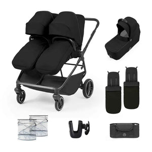 Ickle Bubba double pushchairs Ickle Bubba Altair Growing Families Pram - Black