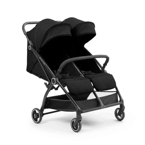 Ickle Bubba double pushchairs Ickle Bubba Aries Double Autofold Stroller - Black