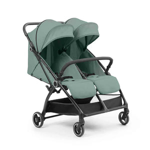 Ickle Bubba double pushchairs Ickle Bubba Aries Double Autofold Stroller - Sage Green
