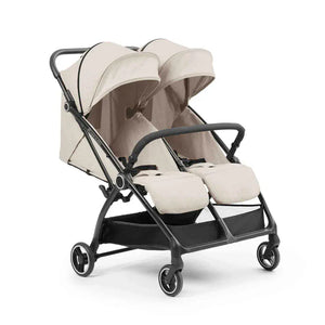 Ickle Bubba double pushchairs Ickle Bubba Aries Double Autofold Stroller - Stone