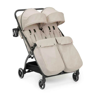 Ickle Bubba double pushchairs Ickle Bubba Aries Double Max Autofold Stroller - Stone