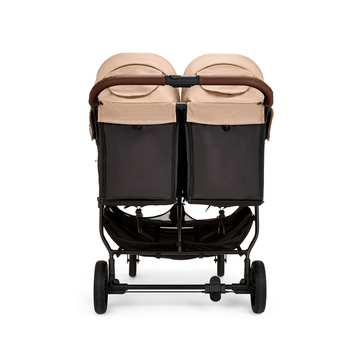 Ickle Bubba double pushchairs Ickle Bubba Venus Double Stroller - Black / Biscuit / Tan