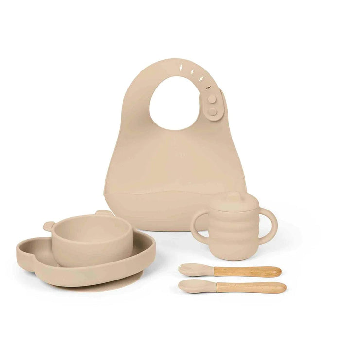 Ickle Bubba Feeding Set Ickle Bubba 6 Piece Silicone Feeding Set - Bear (Beige)