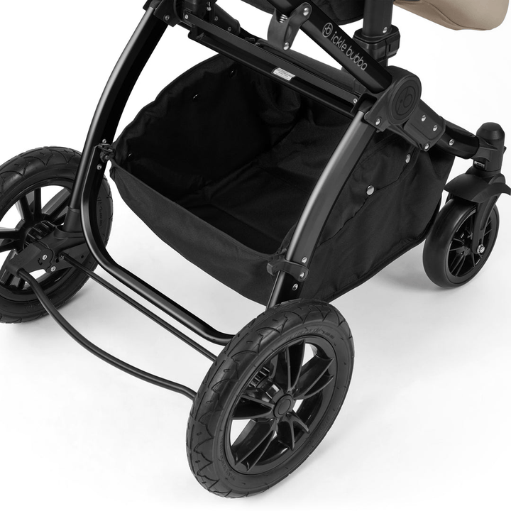 Ickle Bubba Prams & Pushchairs Ickle Bubba Stomp Luxe 9 Piece Pram - Black / Stone / Black