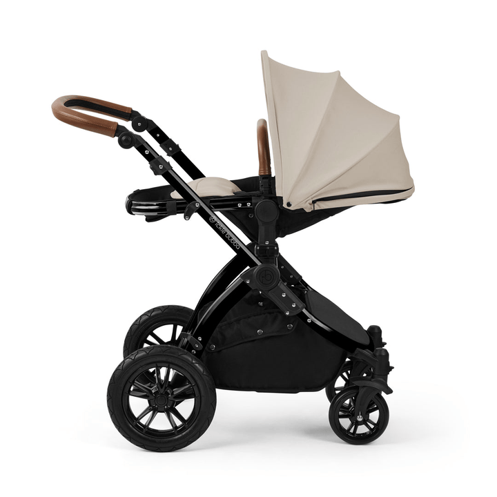 Ickle Bubba Prams & Pushchairs Ickle Bubba Stomp Luxe 9 Piece Pram -  Black / Stone / Tan