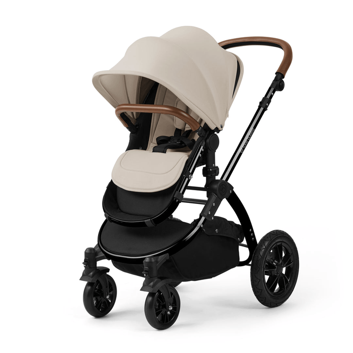 Ickle Bubba Prams & Pushchairs Ickle Bubba Stomp Luxe 9 Piece Pram -  Black / Stone / Tan