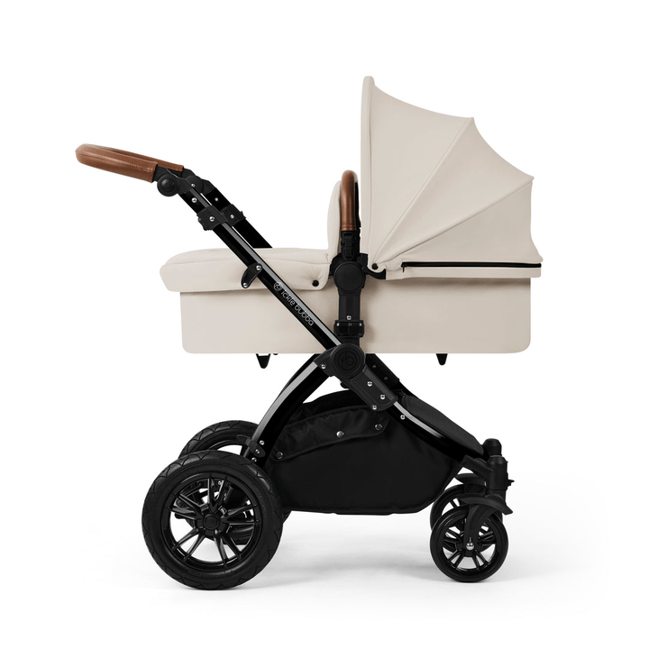 Ickle Bubba Prams & Pushchairs Ickle Bubba Stomp Luxe 9 Piece Pram -  Black / Stone / Tan