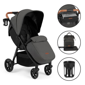 Ickle Bubba Prams & Pushchairs Ickle Bubba Stomp Prime Stride Stroller - Charcoal Grey