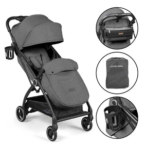 Ickle Bubba Pushchairs Ickle Bubba Aries Prime Autofold Stroller - Graphite Grey