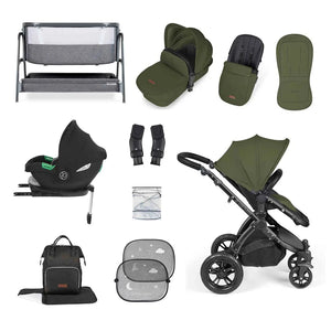 Ickle Bubba Travel Systems Ickle Bubba Stomp Luxe (Cirrus) Travel System with Bubba & Me - Black / Woodland / Black