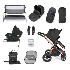 Ickle Bubba Travel Systems Ickle Bubba Stomp Luxe (Cirrus) Travel System with Bubba & Me - Bronze / Midnight / Black