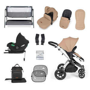 Ickle Bubba Travel Systems Ickle Bubba Stomp Luxe (Cirrus) Travel System with Bubba & Me - Silver / Desert / Black