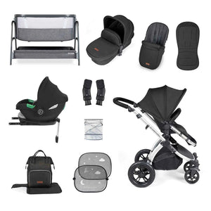 Ickle Bubba Travel Systems Ickle Bubba Stomp Luxe (Cirrus) Travel System with Bubba & Me - Silver / Midnight / Black