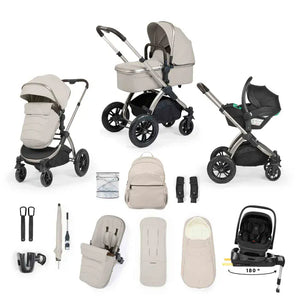 Ickle Bubba Travel Systems Ickle Bubba Stomp Luxe Elements Edition (Nimbus) Travel System - Moonbeam