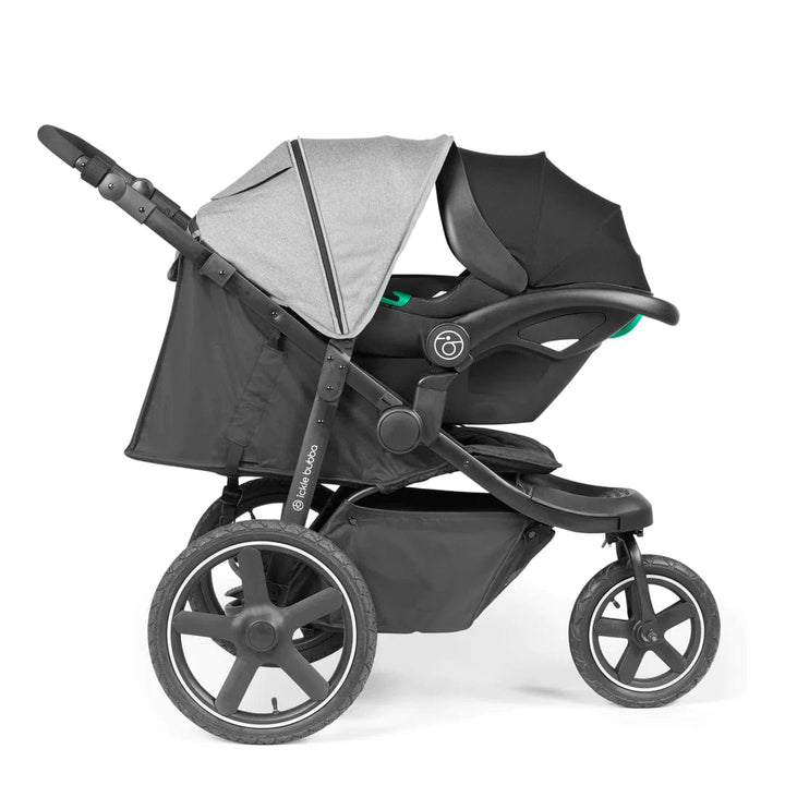 Ickle Bubba Travel Systems Ickle Bubba Venus Max Jogger Stroller I-Size Travel System with Isofix Base - Black / Space Grey / Black