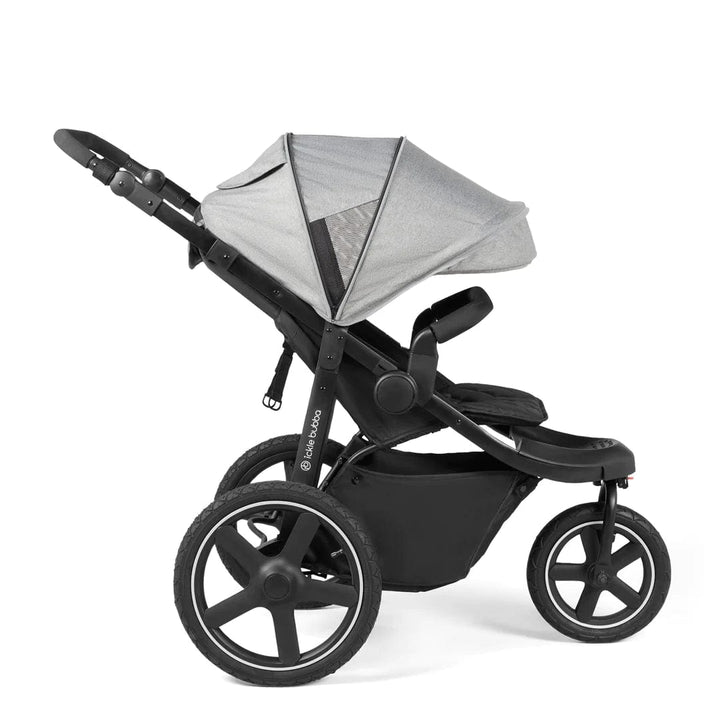 Ickle Bubba Travel Systems Ickle Bubba Venus Max Jogger Stroller I-Size Travel System with Isofix Base - Black / Space Grey / Black