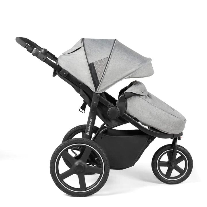 Ickle Bubba Travel Systems Ickle Bubba Venus Max Jogger Stroller I-Size Travel System with Isofix Base - Black / Space Grey / Black