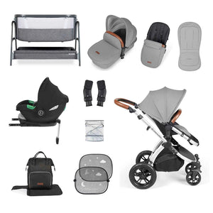 Ickle Bubba Travel Systems IckleIckle Bubba Stomp Luxe (Cirrus) Travel System with Bubba & Me - Silver / Pearl Grey / Tan