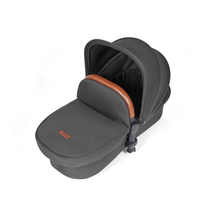 Ickle Bubba Travel Systems Stomp Luxe All-in-One Travel System With Isofix Base (Cirrus) - Black / Charcoal Grey / Tan