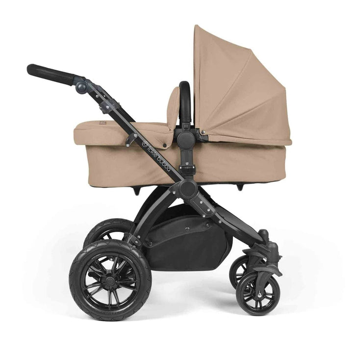 Ickle Bubba Travel Systems Stomp Luxe All-in-One Travel System With Isofix Base (Cirrus) - Black / Desert / Black