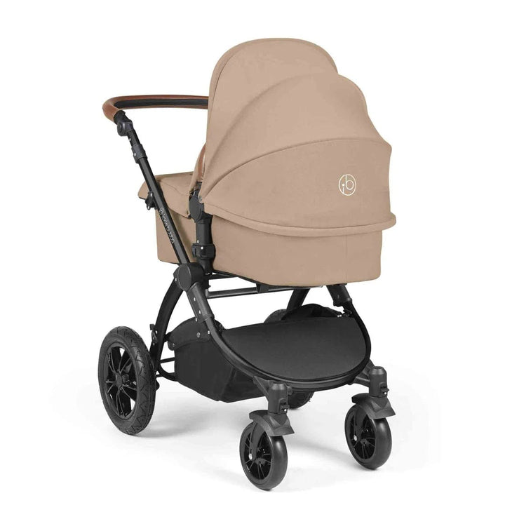 Ickle Bubba Travel Systems Stomp Luxe All-in-One Travel System With Isofix Base (Cirrus) - Black / Desert / Tan